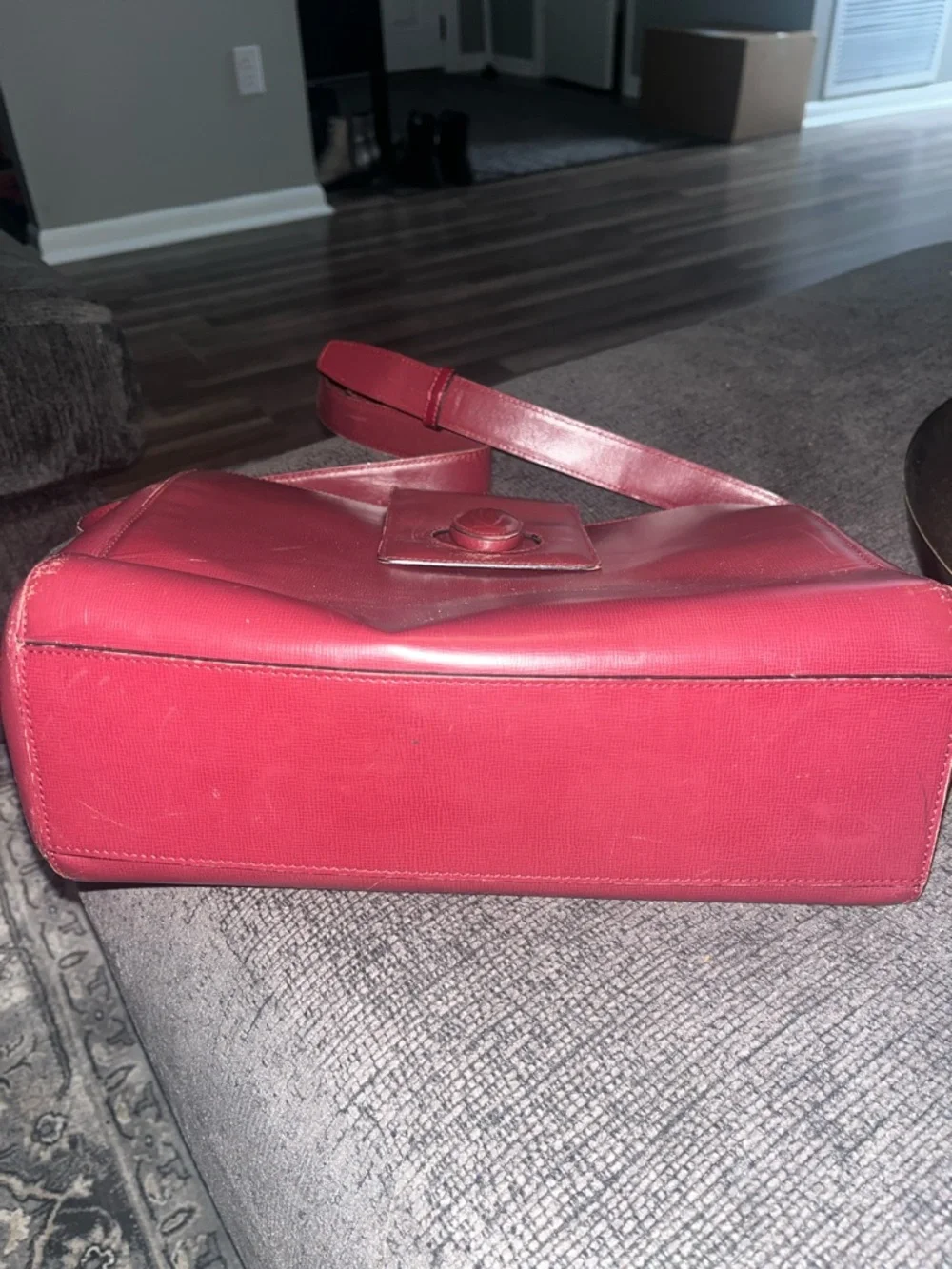 Cartier Classic Burgundy Red Leather Crossbody bag